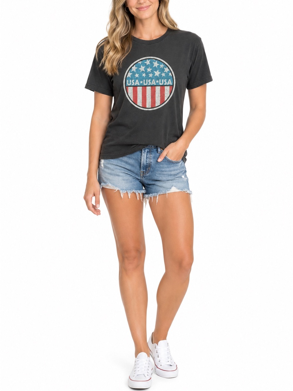 Sonoma Size Small Dark Grey USA T-Shirt